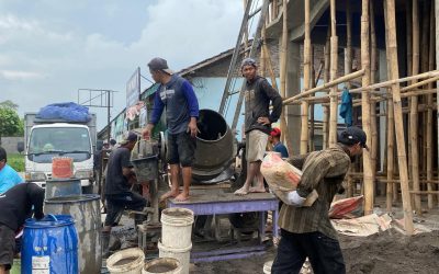 Pengecoran Lantai 2 Gedung MIM 1 PK Sukoharjo Berjalan Lancar