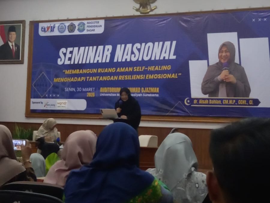 GURU MIM 1 PK SUKOHARJO MENGIKUTI SEMINAR NASIONAL BERSAMA dr. AISAH DAHLAN, CM. NLP.,CCHt.,CI