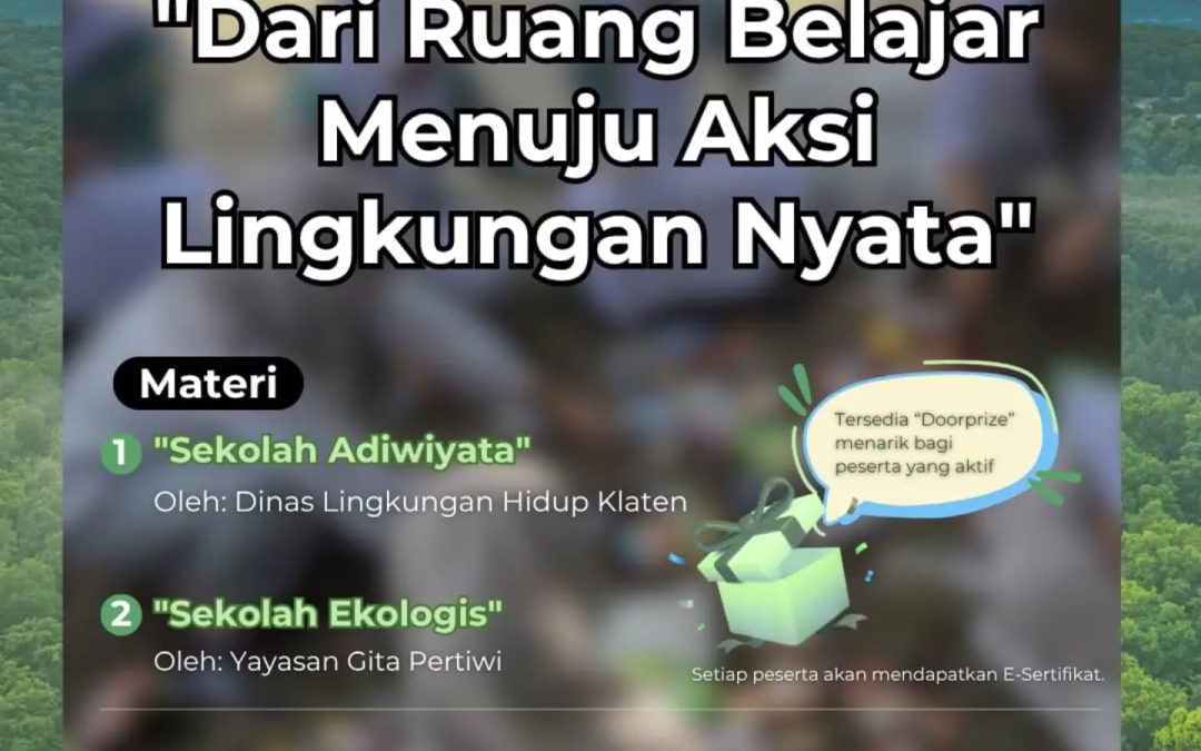 Sekolah Adiwiyata Mandiri, MIM 1 PK Sukoharjo Aktif Ikuti Webinar Sekolah Ekologis Solo Raya
